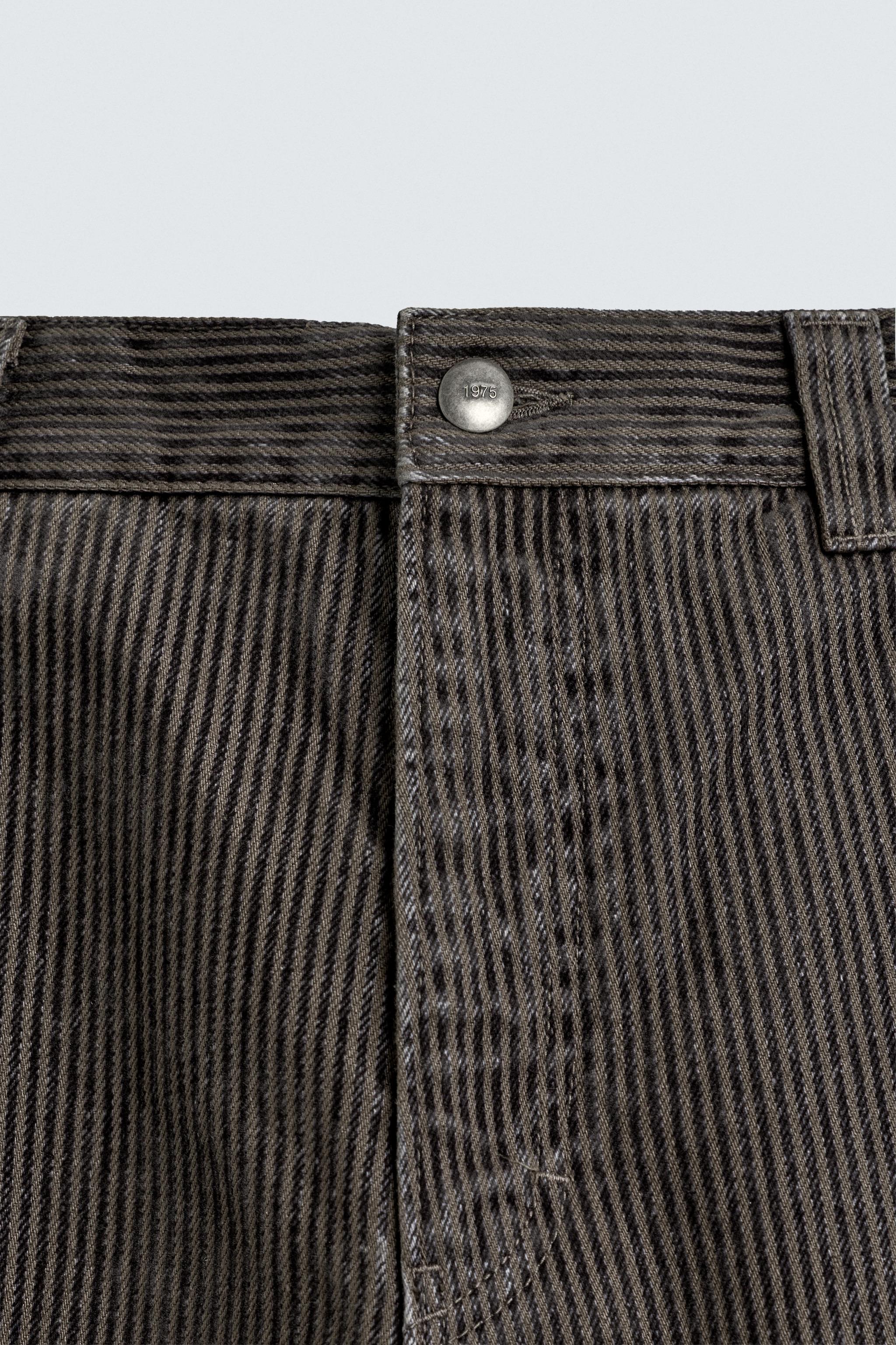 PANTALON RELAXED FIT RAYURES FLOQUÉES